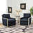 27" Wide Performance Fabric Down Fill No Assembly Upholstered Swivel Armchair (Set of 2)-206701527