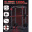 Support multi-fonctionnel 1200 LBS avec système de poulie - Support de gymnastique à la maison pour l'entraînement en force, rouge
