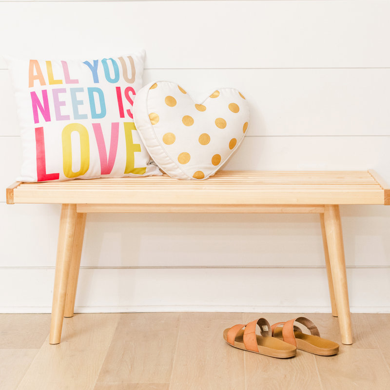  Wilhoit Solid Wood Bench, Natural