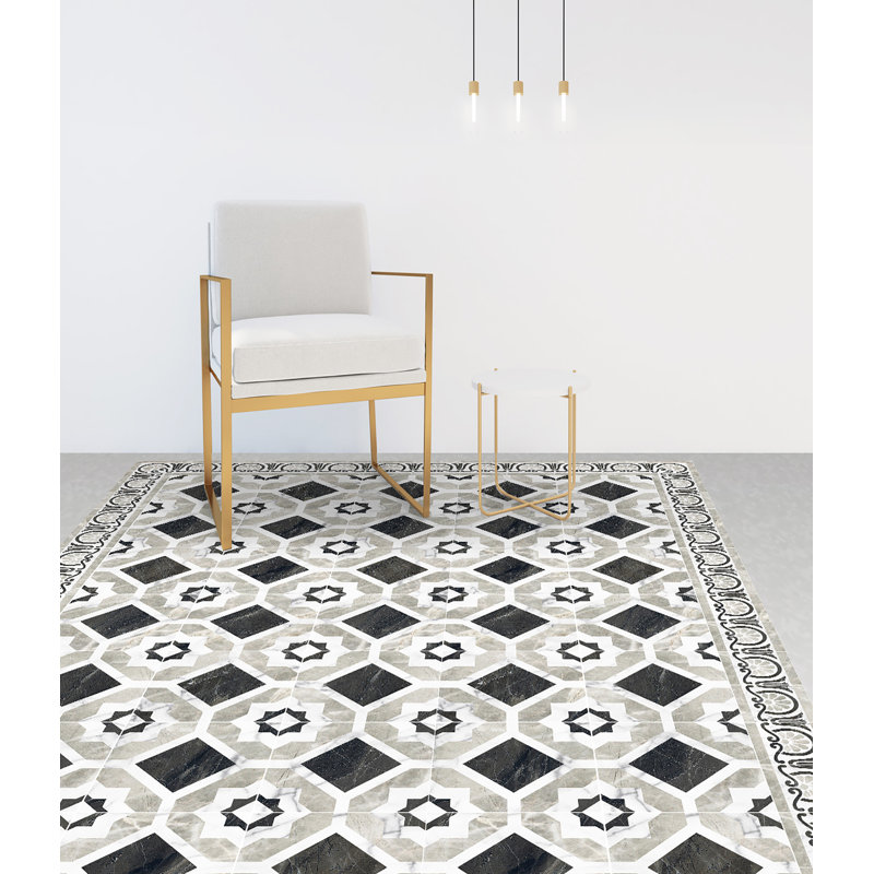 Jodie Geometric Non-Skid Kitchen Mat, Rectangle 100 x 133cm