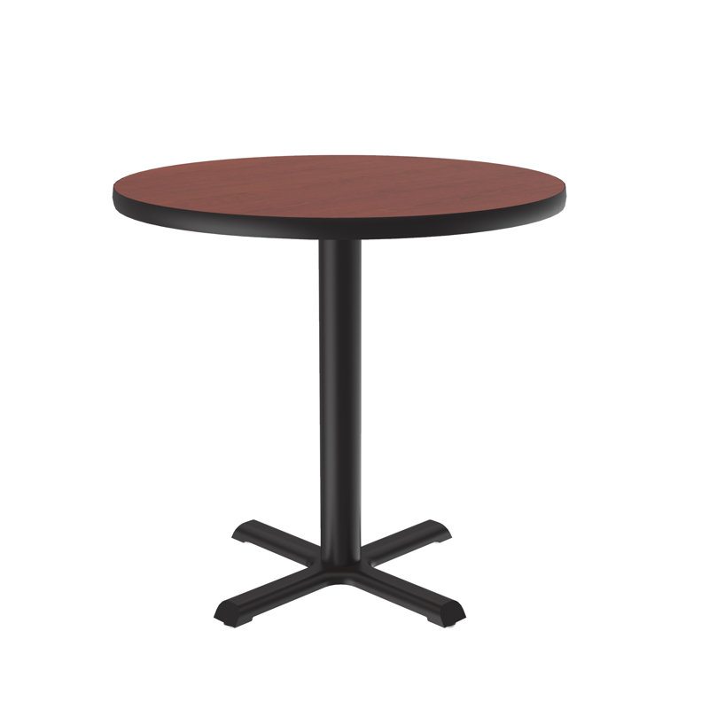 Table ronde pour salle de pause, Diamètre de 30 po, Cerisier