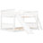 Compact Full Over Bunk Bed With White And Versatile Slide - Space Efficient Easy Assembly