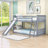 Esyal Twin Over Twin Standard Bunk Bed with Slide-576316096