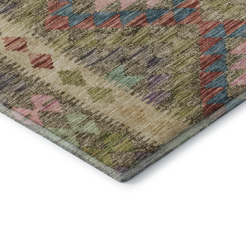 Premium Machine Washable Barry AMF1226 Global Rug, Rectangle 5' x 7'6"