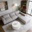 Table basse moderne en cuir fritté clair-1382654119