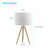 35.5-inch to 25.75-inch adjustable height brass/brilliant gold modern tripod table lamp, suitable for living rooms, bedroom nightstands, LED lighting
