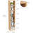 Tall Narrow 6-Shelf MDF Bookcases, Slim Vertical Storage Unit, Corner Bookcase for Small Spaces, Bedroom & Home Office-640909958
