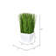 Herbe artificielle en pot vert.-39952573
