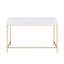 Chic bureau blanc et or 2 pour une chambre à coucher chic avec brillance ultra moderne
