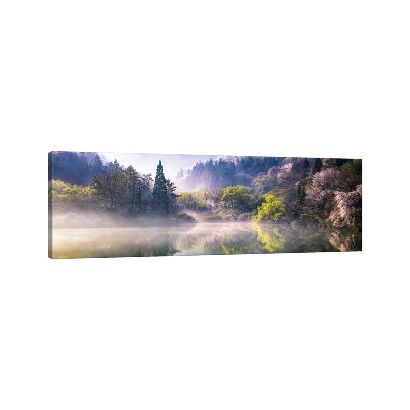 Morning Calm by Gwangseop Eom - Wrapped Canvas Panoramic Painting, 30.48 cm H x 91.44 cm W x 1.91 cm D