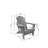 Folding Adirondack Chair With Side Table, 3-Piece Adirondack Chair Set With Wood Texture(Includes 2 Chairs And 1 Table)-1178517258
