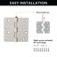 4 in. x 1/4 in. Radius Door Hinge Value Pack (3 per Pack)-21319266