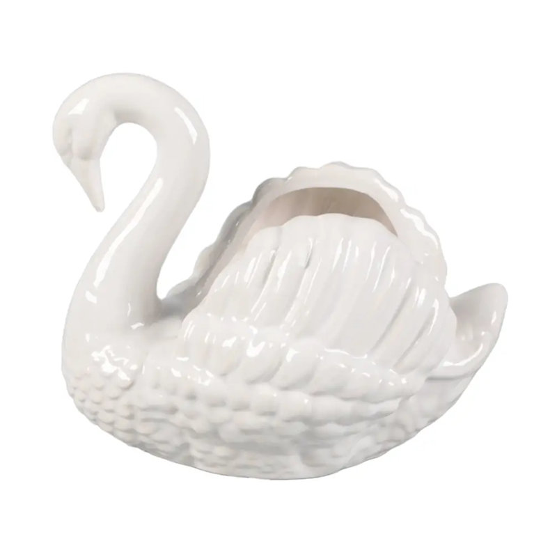 Bougie de cygne 7 po en céramique pivoine 12,5 oz