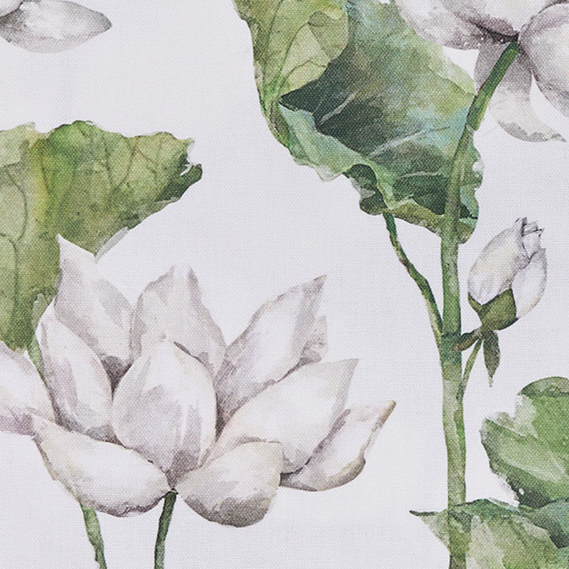  Ensemble de 4 serviettes blanches à motif floral et lotus blanc