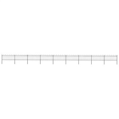Danyel Garden Fence Hoop Top Steel Outdoor Panels Barrier Border Multi Sizes