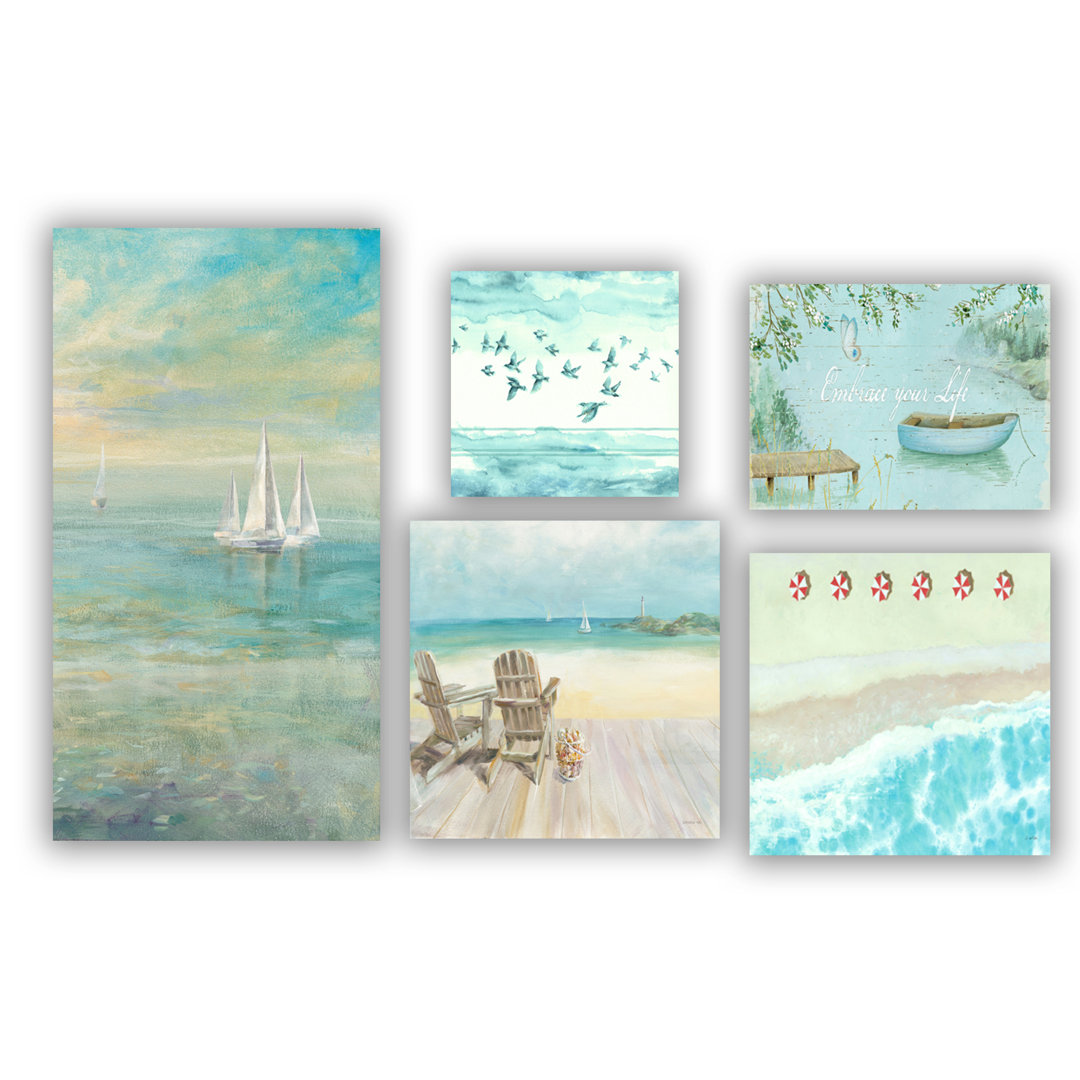 " Coastal And Beach Collection " 5 - Pieces East Urban Home
