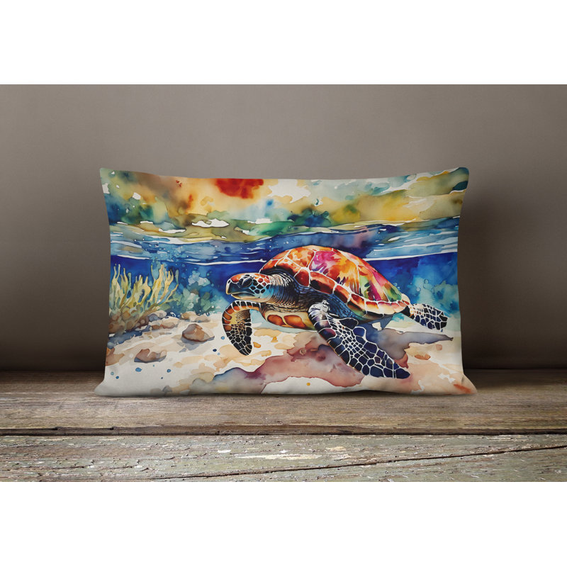 Loggerhead Sea Turtle Throw Pillow