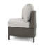 Canapé d'extérieur simple avec coussins imperméables - Fauteuil de patio en rotin PE brun