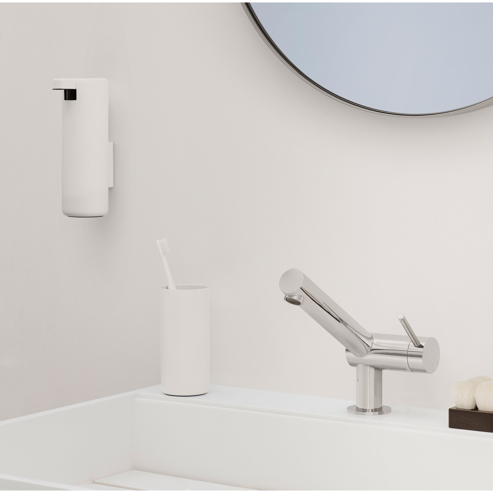 Modo Stainless Steel Soap Dispenser, White