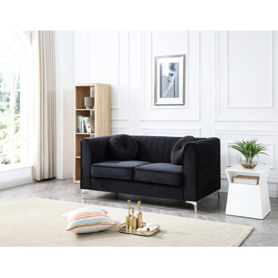 Chic And Comfortable Sloped Arm Loveseat For Two, Offering Exceptional Relaxation And A Modern Touch To Any Living Space