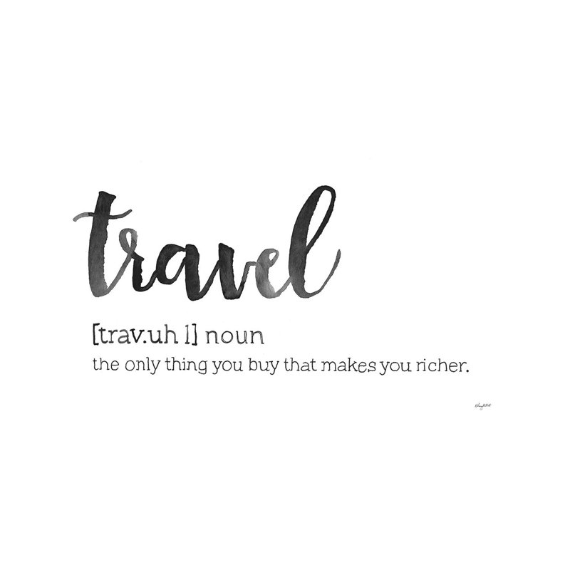 Travel Definition by Kelsey McNatt - Wrapped Canvas Painting, 20.32cm H x 30.48cm W
