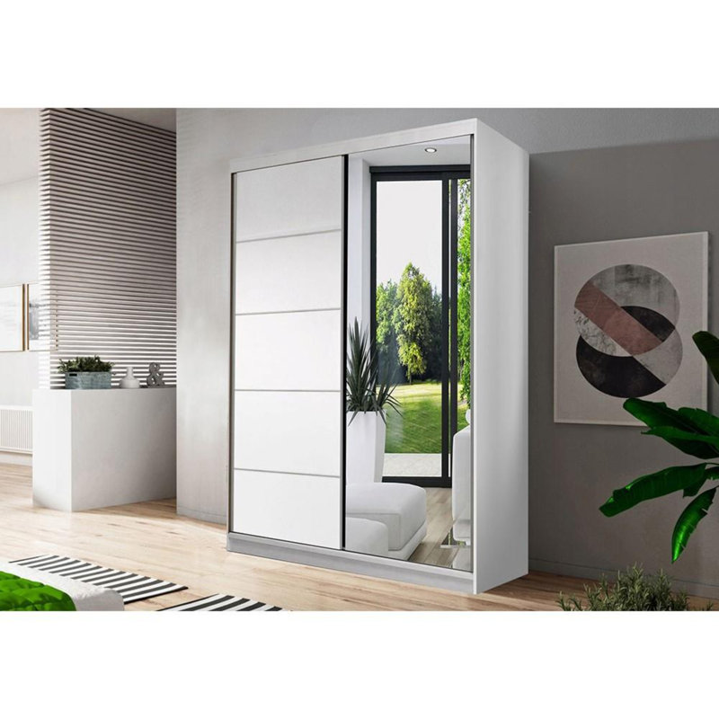 Azad 2 Door Manufactured Wood Wardrobe, White