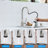 Kitchen Faucet With Pull Down Sprayer And 4 Spraying Modes Commercial 1 Or 3 Hole Kitchen Faucets With Locking Buckle For Farmhouse Rv Bar Sinks