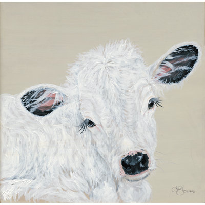 Veau blanc - peinture sur toile tendue