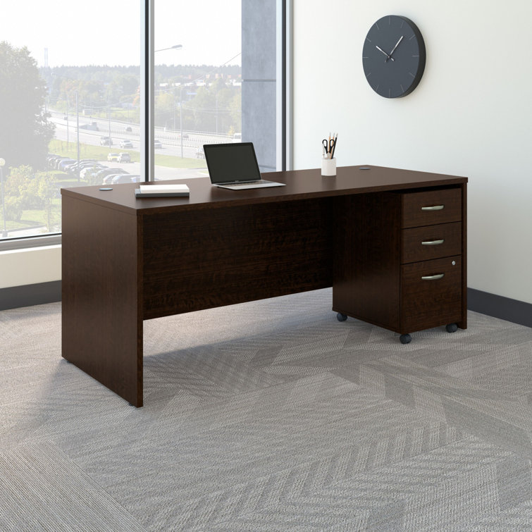 Series C Office Desk with 3 Drawer Mobile File Cabinet