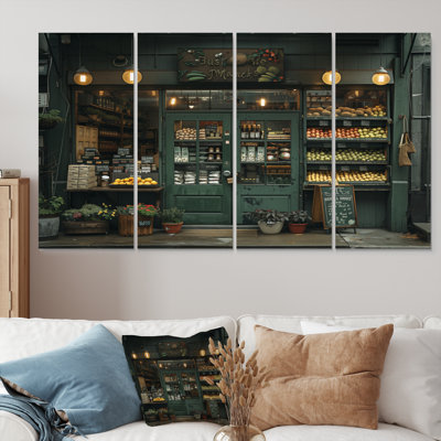 «Green Orange Market Farm Shop II - Stores & Boutiques», ensemble d'art mural