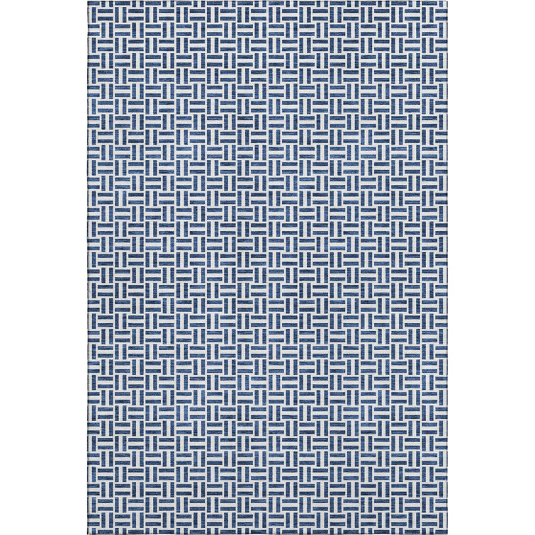 Premium Machine Washable Prisco Navy Rug