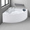 Baignoire tourbillon de coin blanche à 6 jets de 53 po x 53 po DAISY