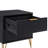 20" Black Fluted 2-Drawer Nightstand With Gold Splayed Legs | Gift Idea-355293140-355293141