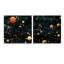 Knapen - Ensemble de 2 peintures murales abstraites en acrylique-103929775