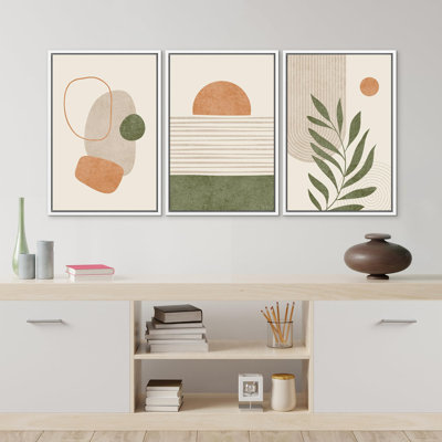"Formes géométriques abstraites minimalistes" - 3 pièces