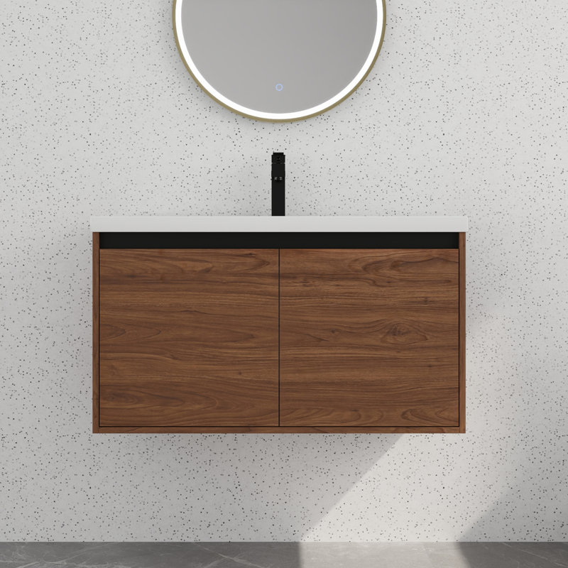Meuble-lavabo simple avec plateau 35,43 Deshawndre
