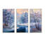 «Pastel Christmas Forest With River», peinture sur toile 3 pièces-2023531401-2023531404