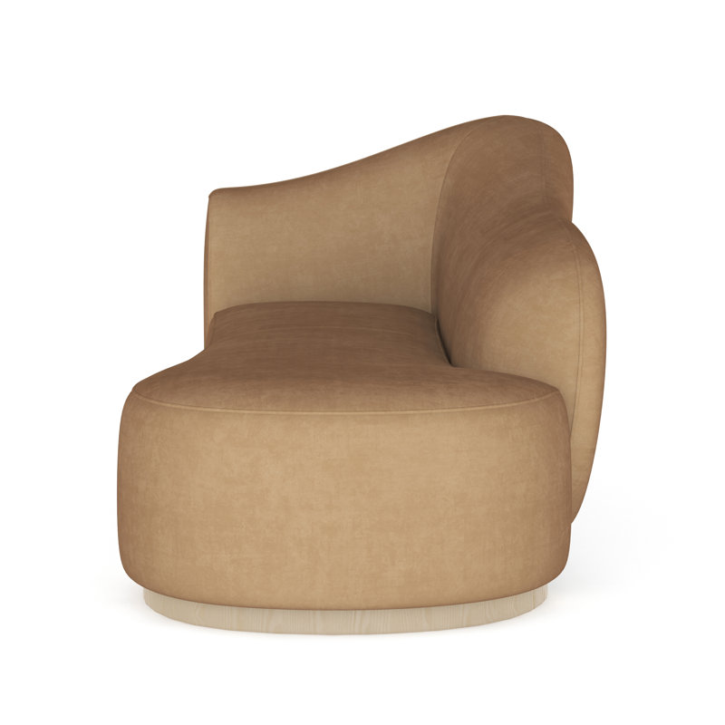 Caracole Velvet Chaise Lounge, Right Hand Facing