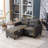 Renetha 52" Wide Modular Sofa Loveseat with Ottoman
