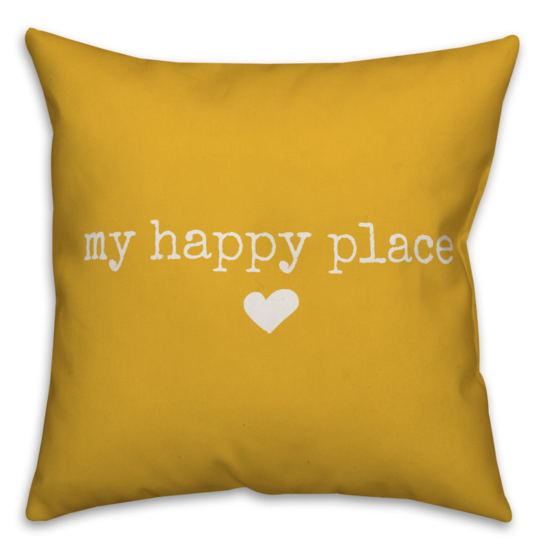 Outdoor Throw Pillow, Yellow, 20" x 20"