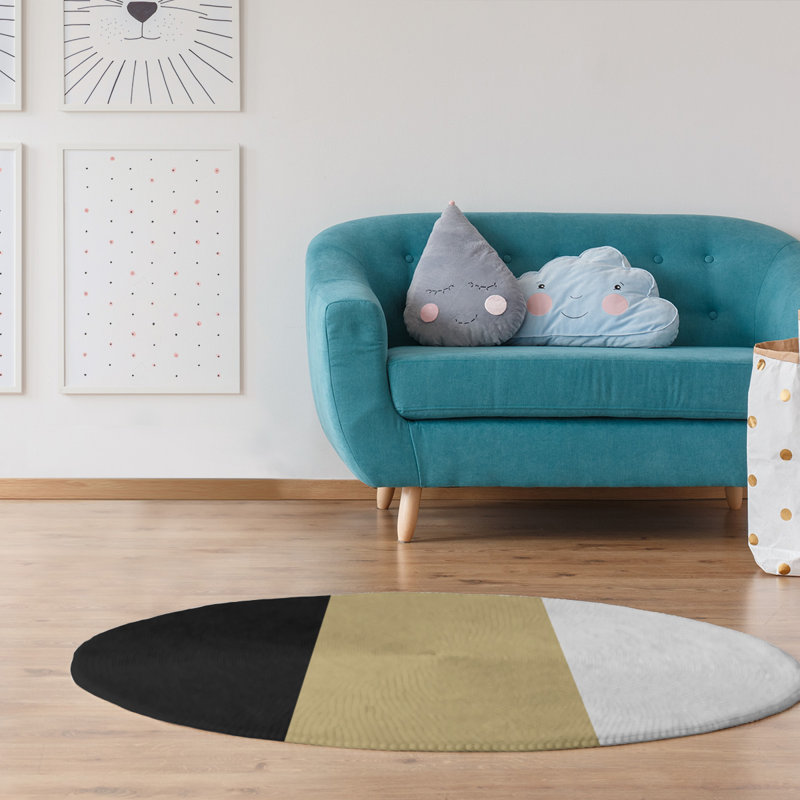 Chenille Indoor Rug, Round 5'