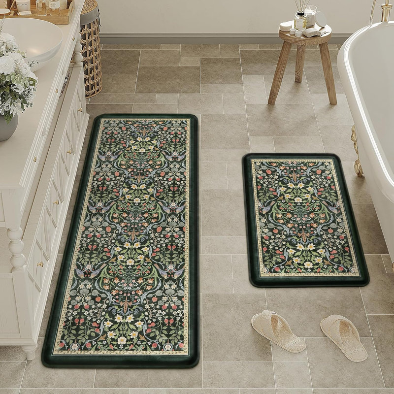 Tapis de cuisine 2 pièces, tapis antidérapants et antidérapants