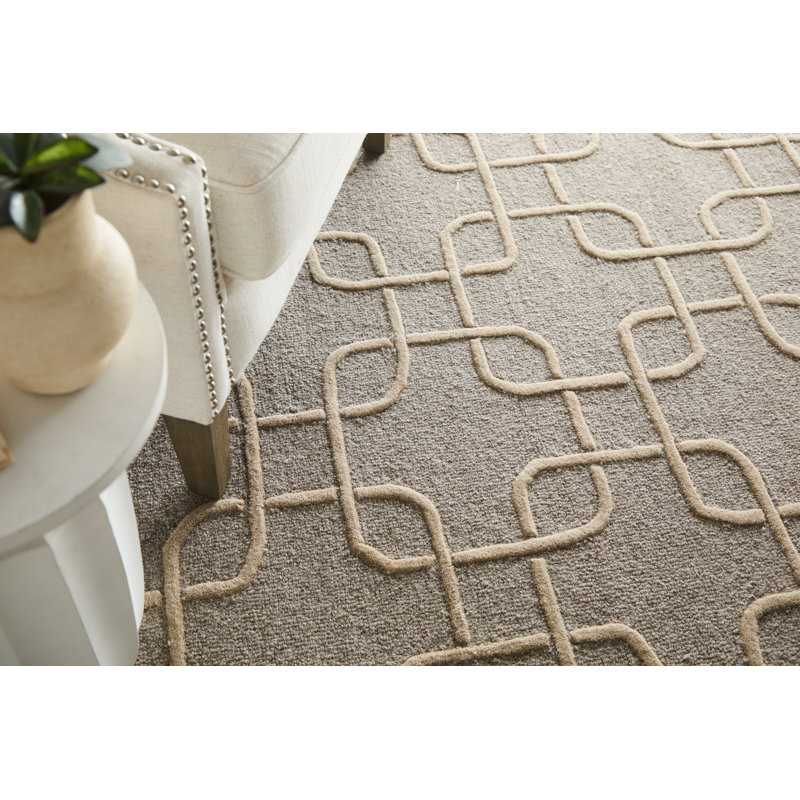 Kimball Transitional Trellis & Lattice Gray Area Rug, Rectangle 12' x 15'