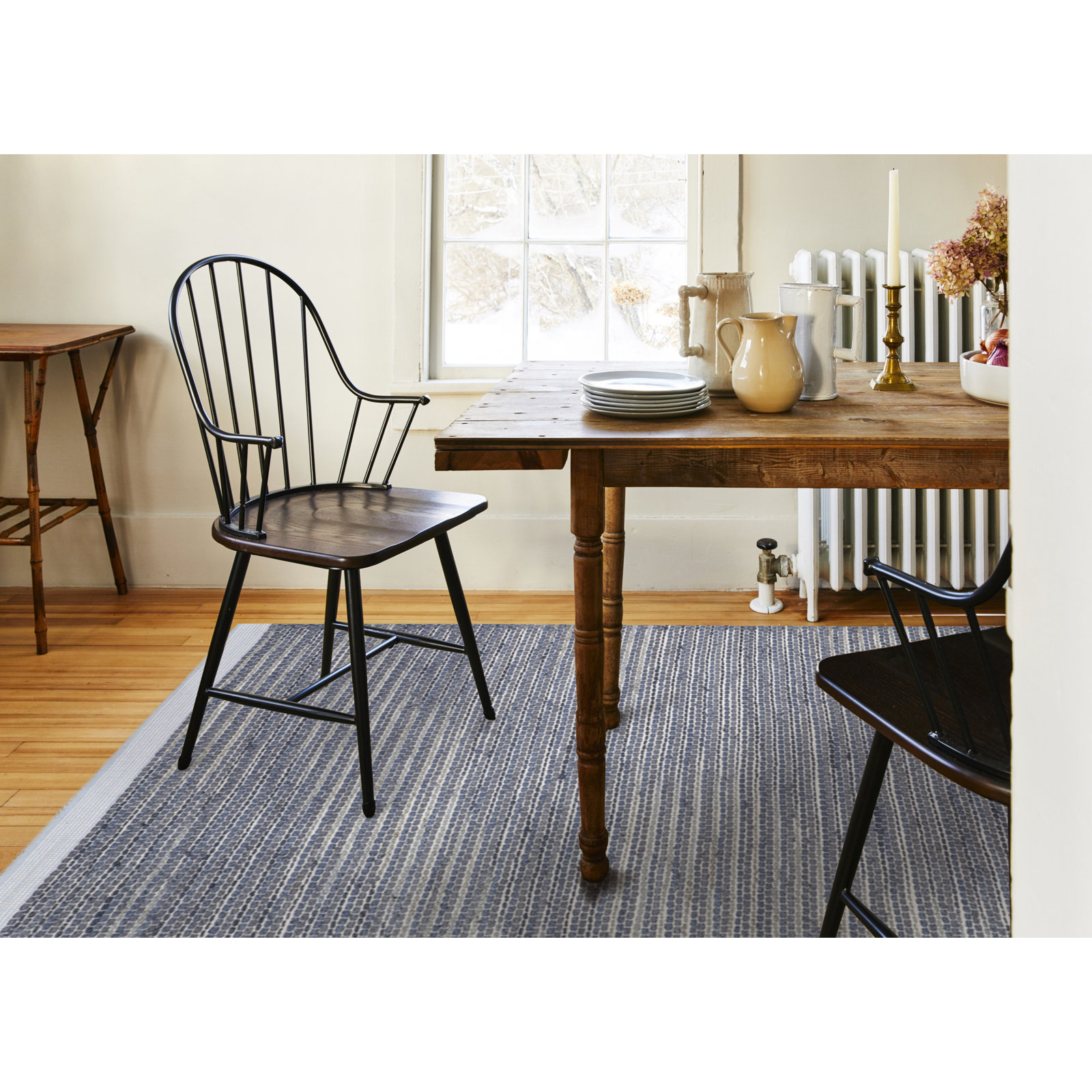 Vanora Hand-Woven Striped Jute Rug, Rectangle 7'6" x 9'6"