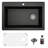 Karran Quartz 33'' X 22'' Single Bowl Top Mount Drop-in Kitchen Sink Kit-50597916
