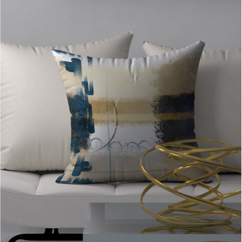 Housse de coussin décorative carrée pour la récupération complète, 18" x 18"