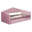 Lit de jour rembourré avec lit simple gigogne escamotable à hauteur réglable et port de charge USB et Type-C, structure de lit de jour avec 2 poches latérales, aucun sommier nécessaire-687110689