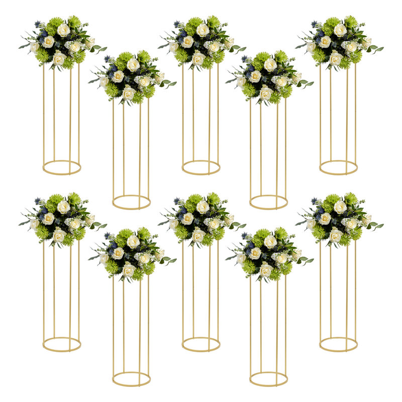 Support à colonne en fer, H 39,4 po x l 13,78 po x P 13,78 po