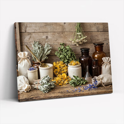 "Gallery Wrap", art mural sur toile pour le salon, la chambre à coucher, le bureau ou le vestibule - décoration murale décorative avec nature morte à base de plantes