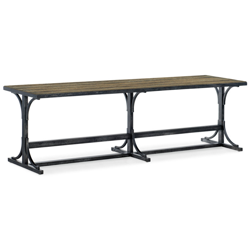 LaGrange Traditional Black/Brown Oak Veneer Bed Bench with Storage